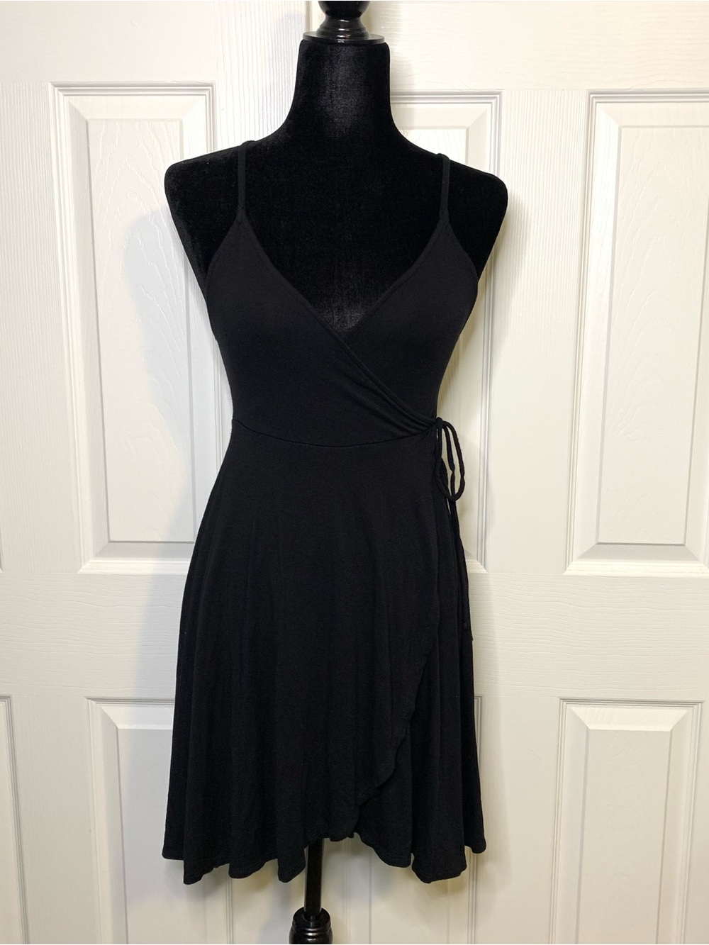 Kimchi Blue Black Side Tie Mini Dress